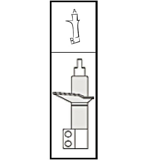 488x510 Front Gas Shock Absorbers Strut Set Fits Lancia Lybra Estate