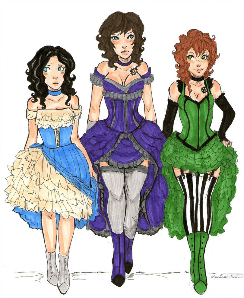 809x988 Western Fembros Saloon Girls