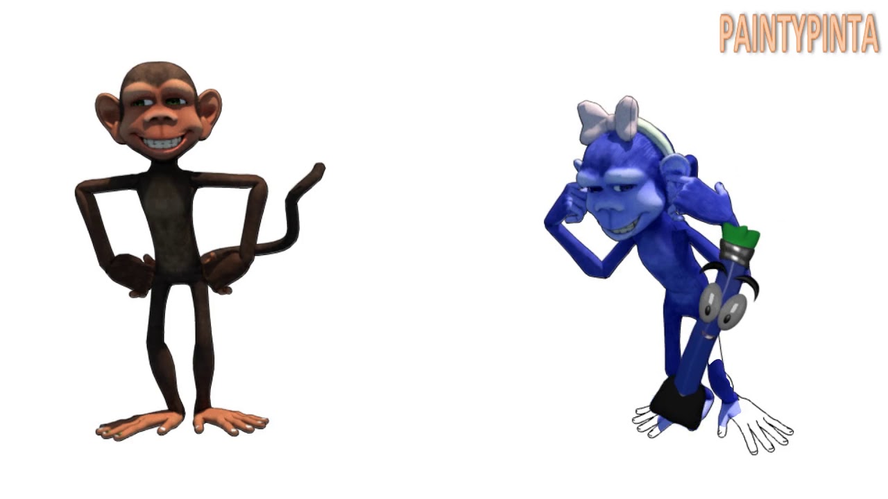 1280x720 Drawing And Painting Monkeys Dancers Salsa With Animation