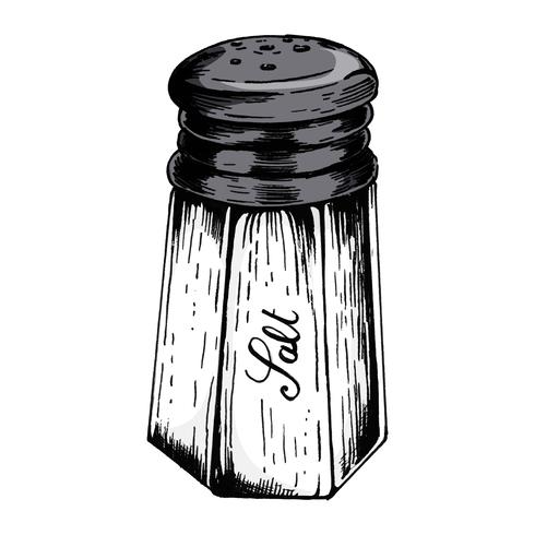 490x490 Hand Drawn Salt Shaker
