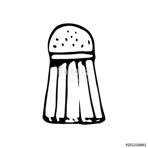 500x500 Hand Drawn Salt Doodle Sketch Style Icon Decoration Element