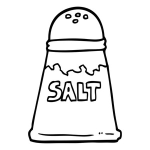 300x300 Black And White Cartoon Salt Shaker Royalty Free Stock Image