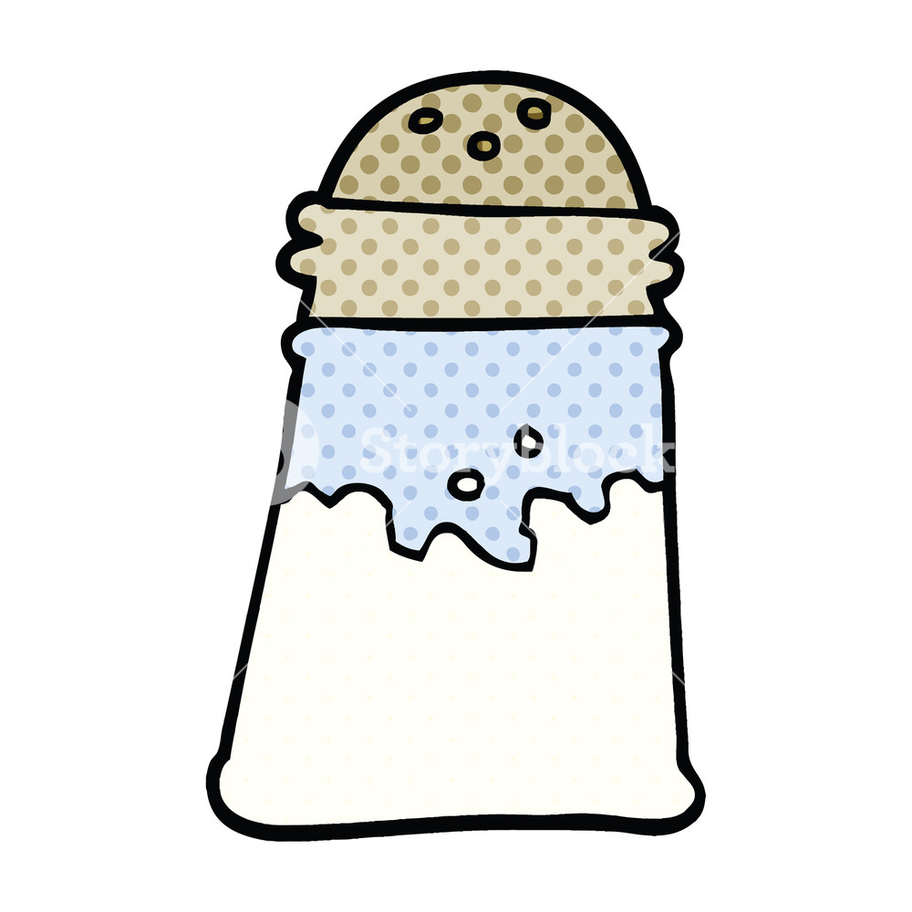 1000x1000 Comic Book Style Cartoon Salt Shaker Royalty Free Stock Image