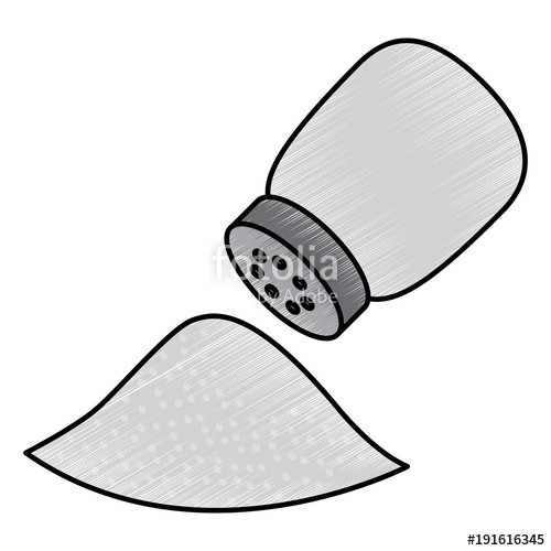 500x500 salt shaker ingredient cooking food vector illustration drawing