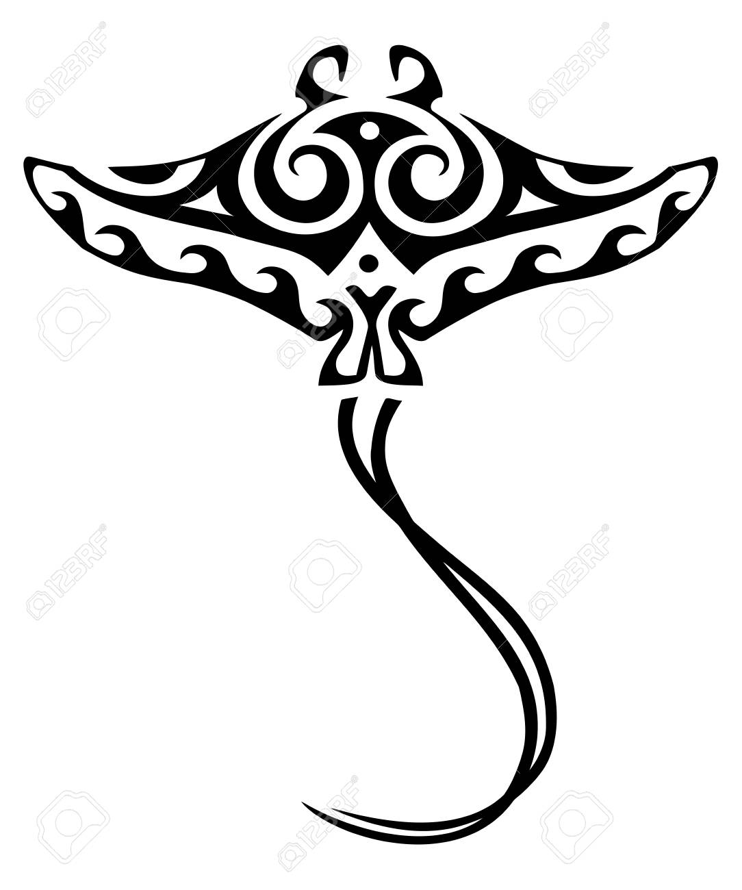 1084x1300 Polynesian Manta Ray Tattoo