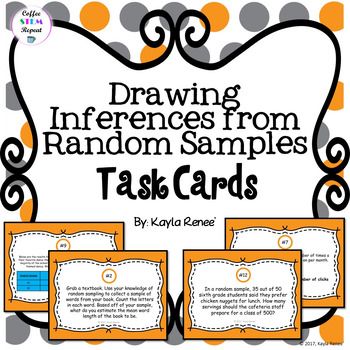 350x350 Drawing Inferences From Random Samples Task Cards