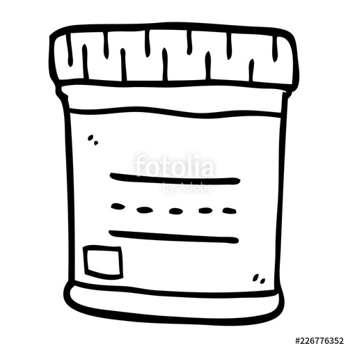 500x500 Line Drawing Cartoon Medical Sample Jar Stock Image And Royalty