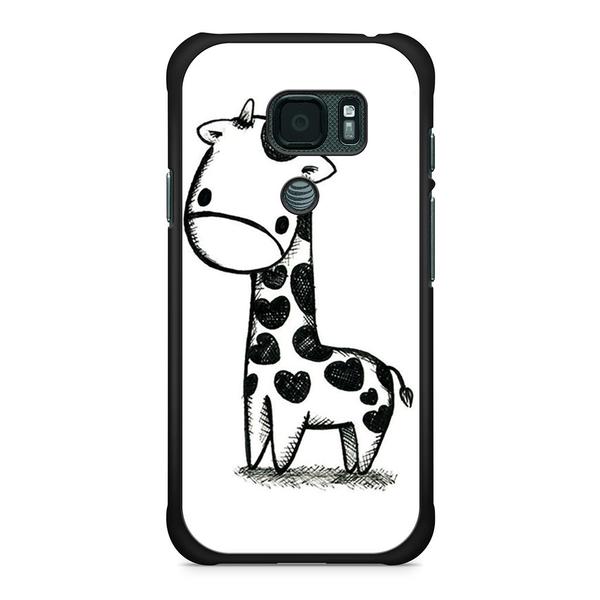 600x600 cute giraffe drawing samsung galaxy active case skicase