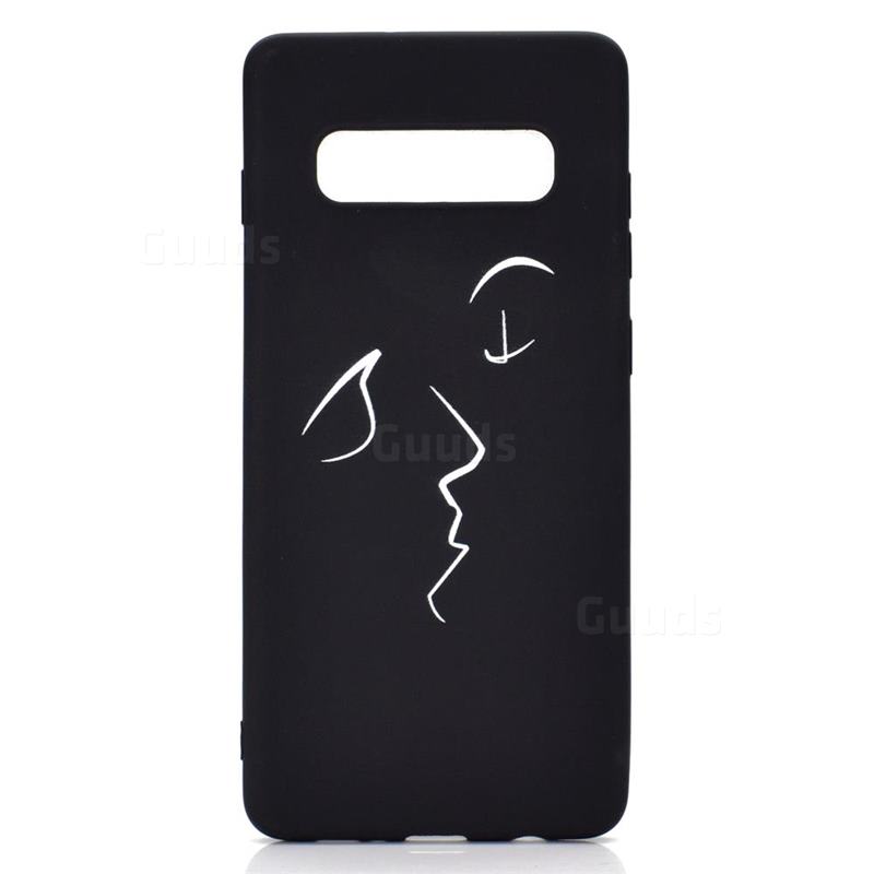 800x800 Smiley Chalk Drawing Matte Black Tpu Phone Cover For Samsung