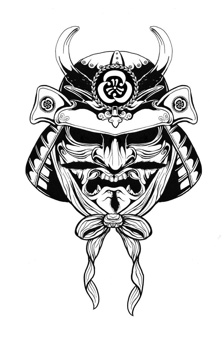 719x1111 illustrations art samurai tattoo, samurai mask