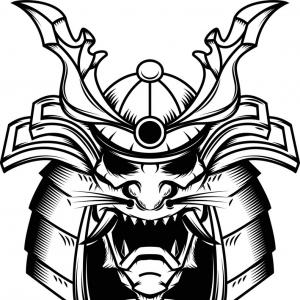 300x300 Skull In Samurai Helmet Vector Sohadacouri