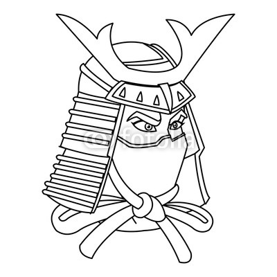 400x400 Samurai Mask Helmet Warrior Design Icon Vector Illustration Buy