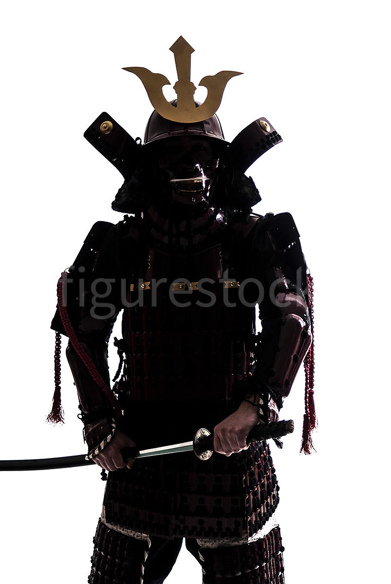 803x1200 Figurestock A Silhouette Of A Samurai Warrior Drawing His Sword