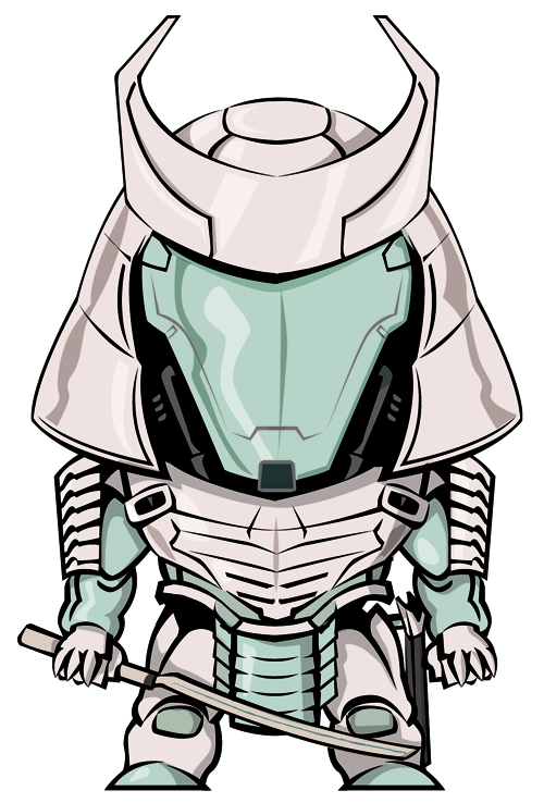 500x738 Galactic Samurai Warrior Mascot