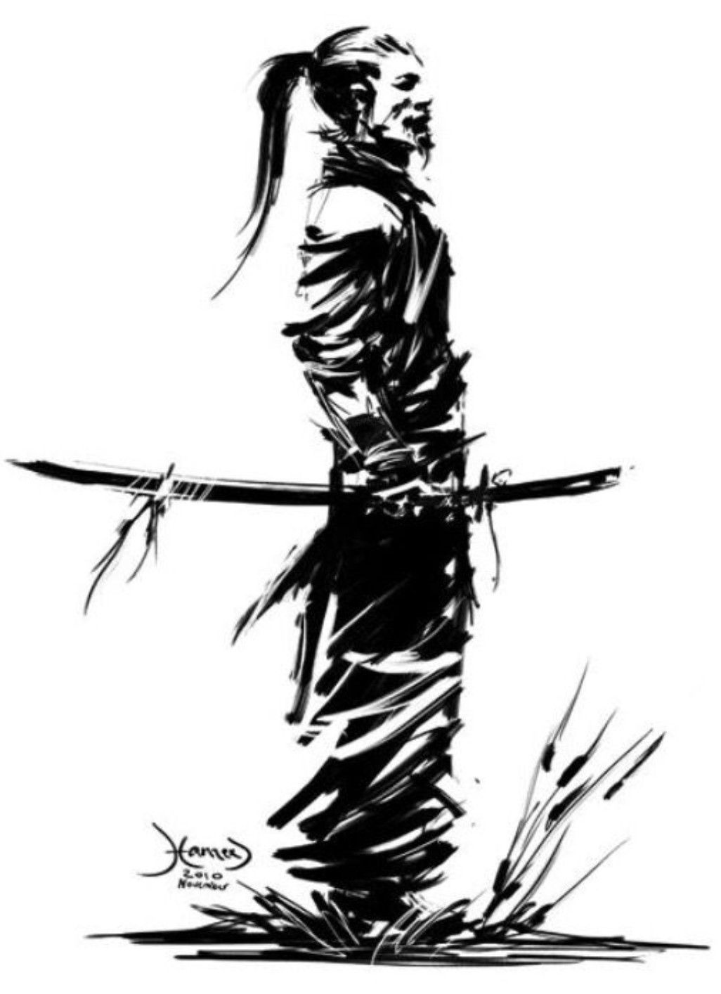 Samurai Warrior Drawing | Free download on ClipArtMag