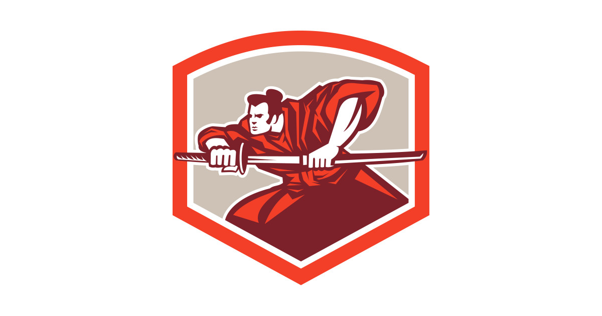 1200x630 Samurai Warrior Drawing Katana Sword Shield