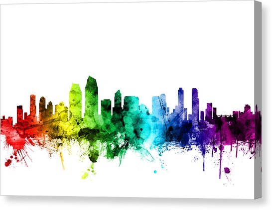 546x422 San Diego Skyline Canvas Prints Fine Art America