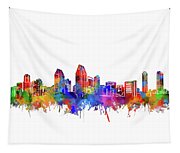 180x153 San Diego Skyline Watercolor Digital Art