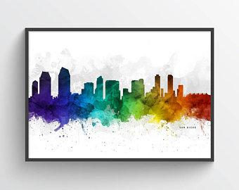 340x270 San Diego Skyline Etsy
