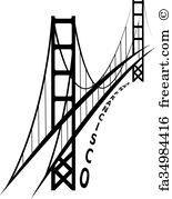 155x179 free golden gate bridge drawing art prints and wall artwork freeart