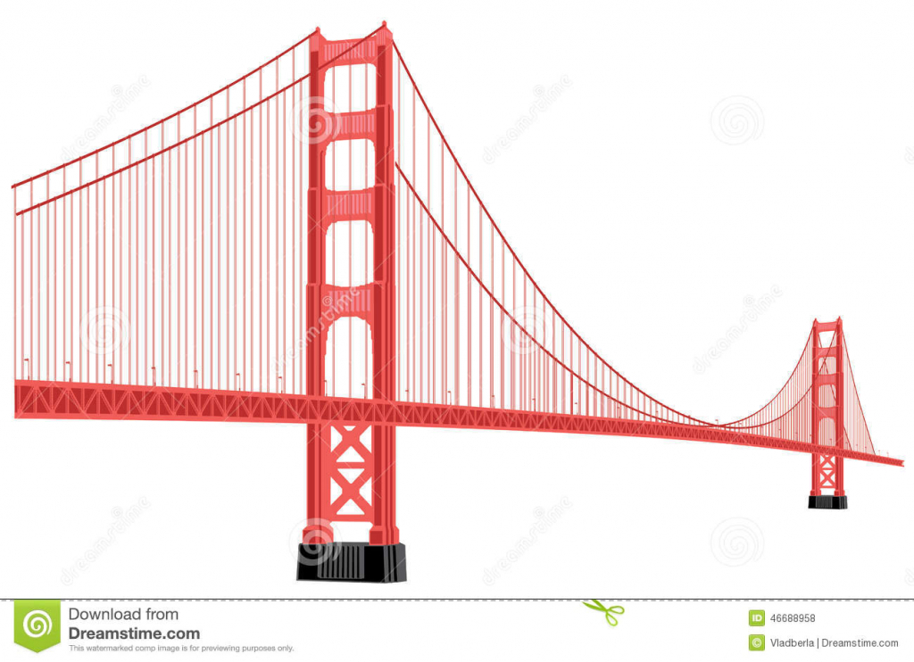 1024x742 golden gate bridge drawing golden gate bridge stock illustration image