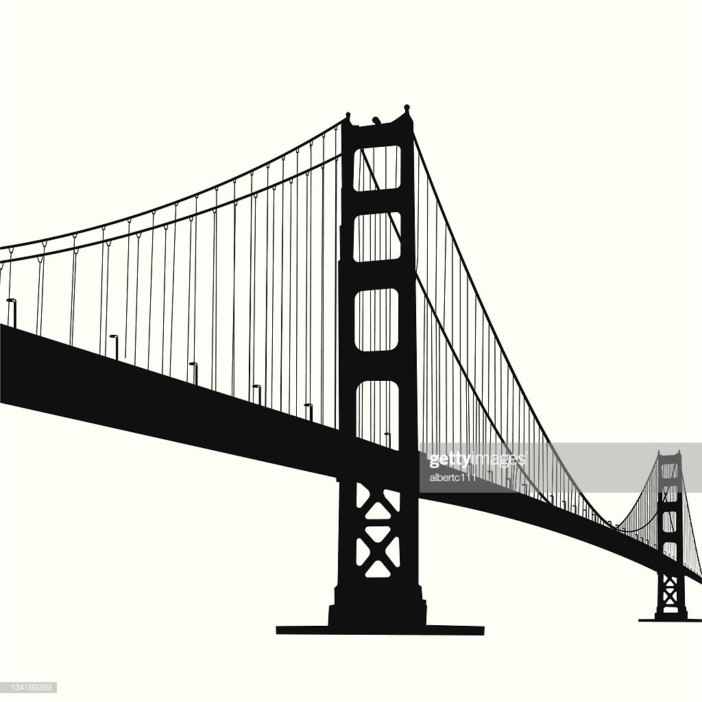 1024x1023 Huge Collection Of 'golden Gate Bridge Silhouette Vector