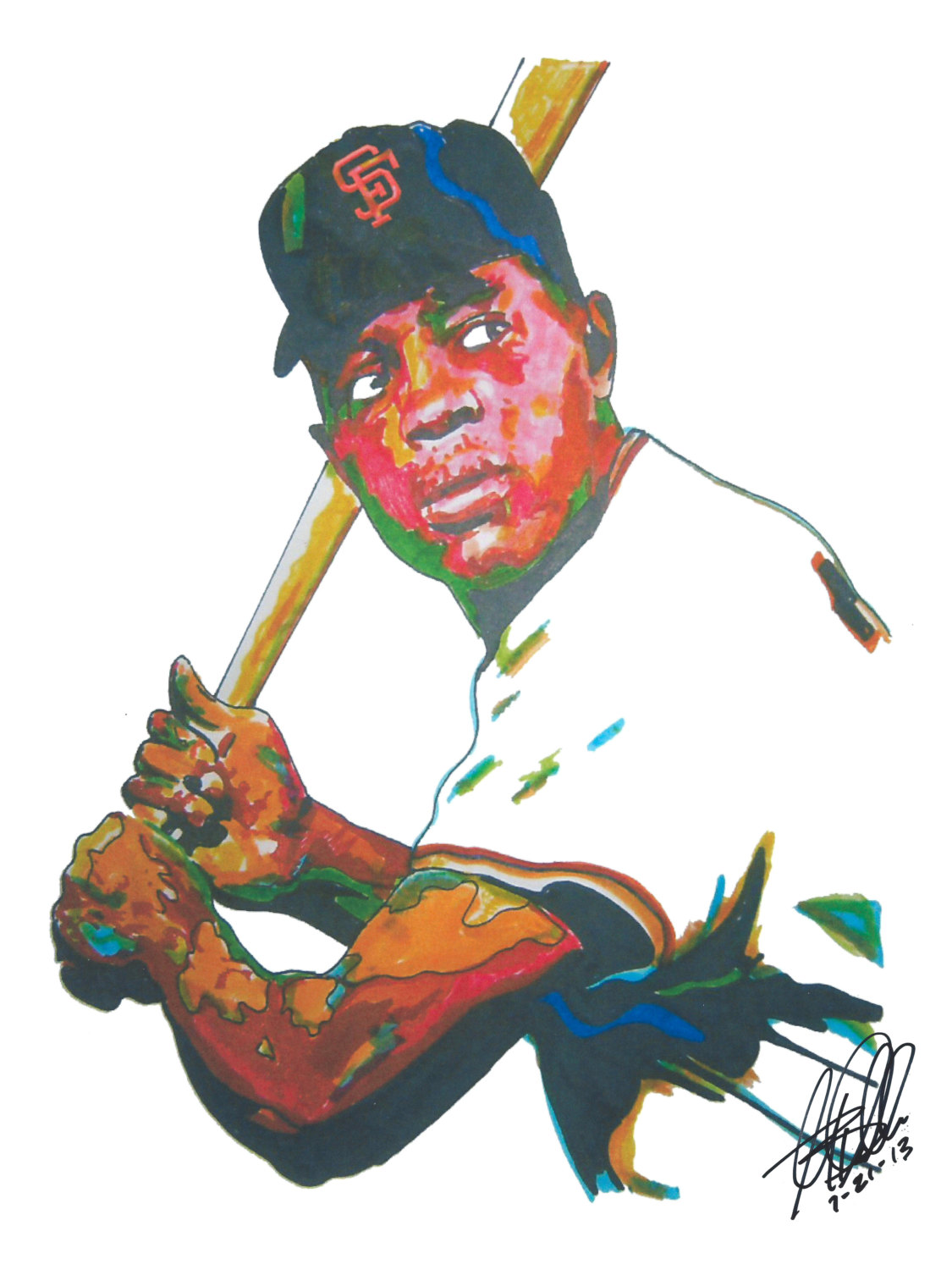 1125x1500 willie mays baseball san francisco giants center fielder etsy