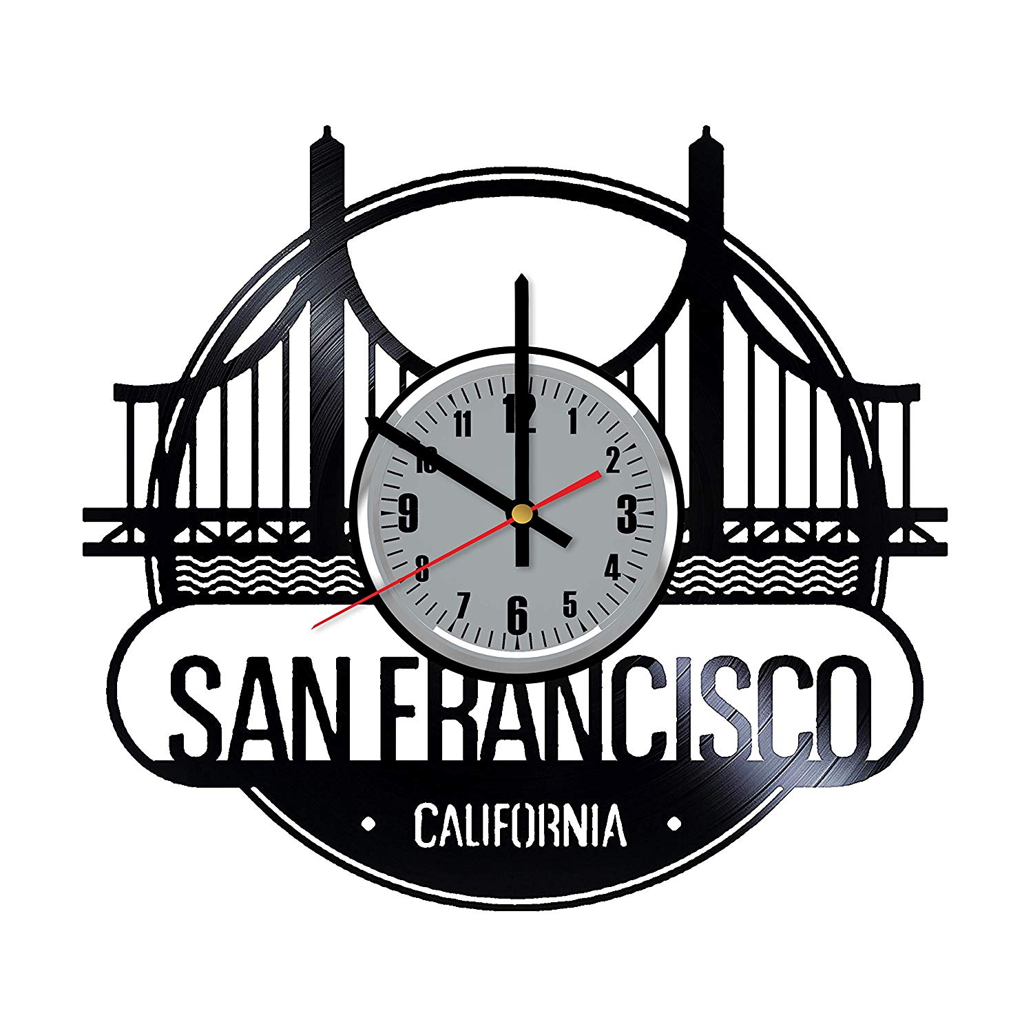 1500x1500 San Francisco Skyline Vinyl Wall Clock