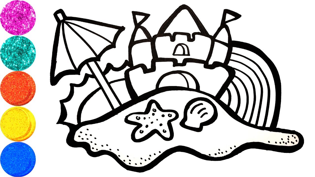 1280x720 Glitter Sand Castle Summer Beach