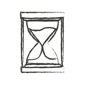 300x300 Monochrome Blurred Silhouette Of Sand Clock Icon Vector