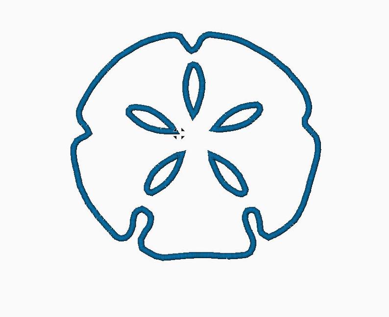 794x646 Instant Download Sand Dollar Machine Applique Etsy