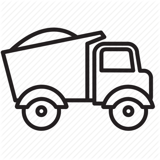 512x512 Construction, Material, Sand, Transport, Truck Icon