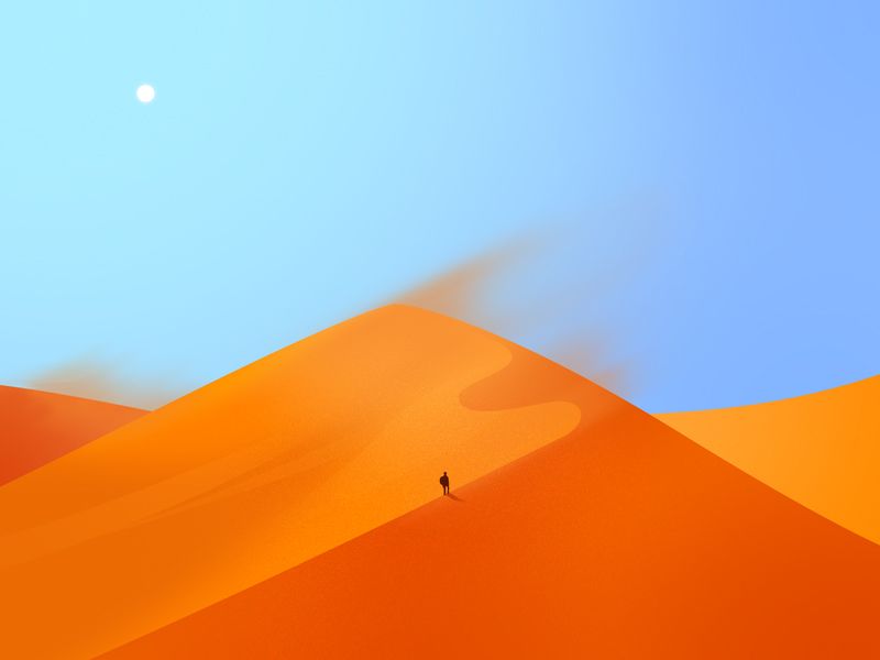 800x600 Lonely Traveler Illustration Simple Landscape Illustration