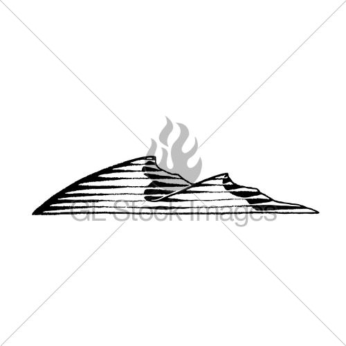500x500 Vectorized Ink Sketch Of Sand Dunes Gl Stock Images