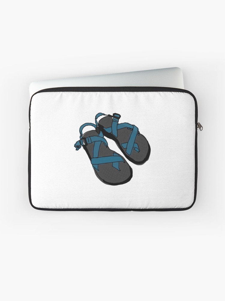 750x1000 Drawing Of Chaco Sandals Blue Laptop Sleeve
