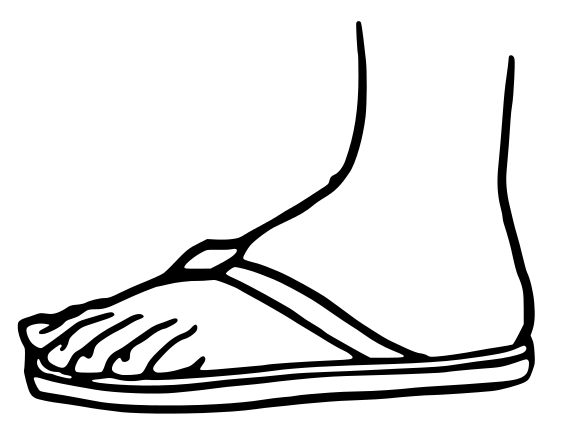 562x429 Sandal Clipart