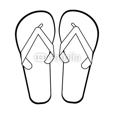 400x400 Flip Flops Sandals Footwear Symbol Black And White Buy Photos