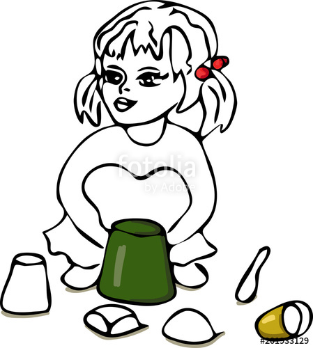 449x500 Girl In The Sandbox Stock Image And Royalty Free Vector