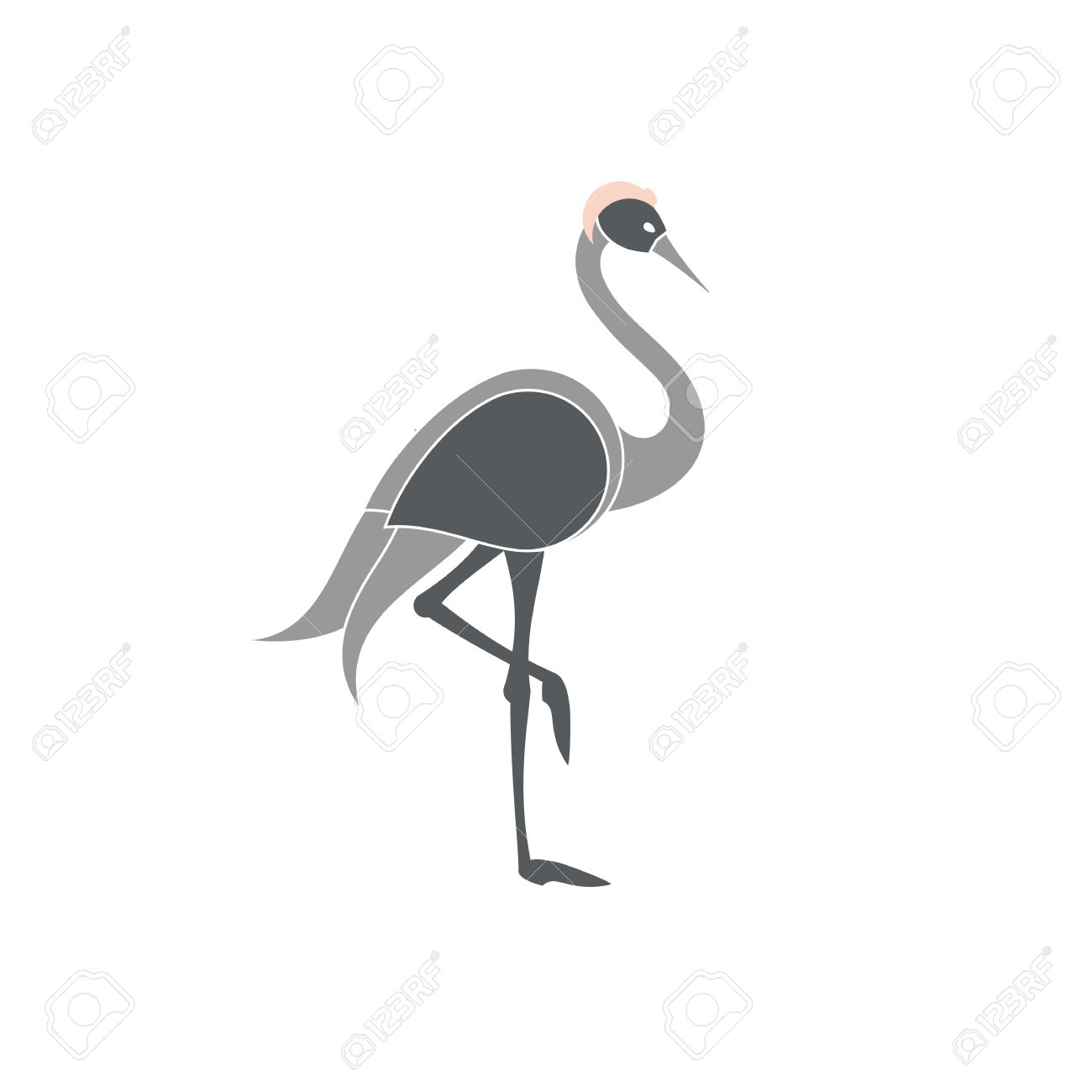 1300x1300 sandhill crane clipart black and white