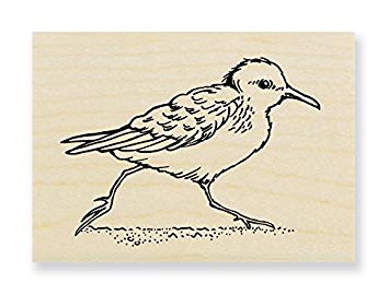 355x270 Stampendous Small Sandpiper Wood Rubber Stamp