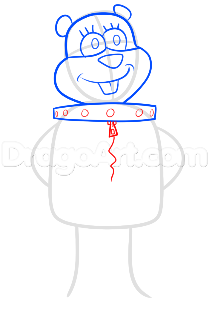 700x1057 how to draw sandy cheeks, step