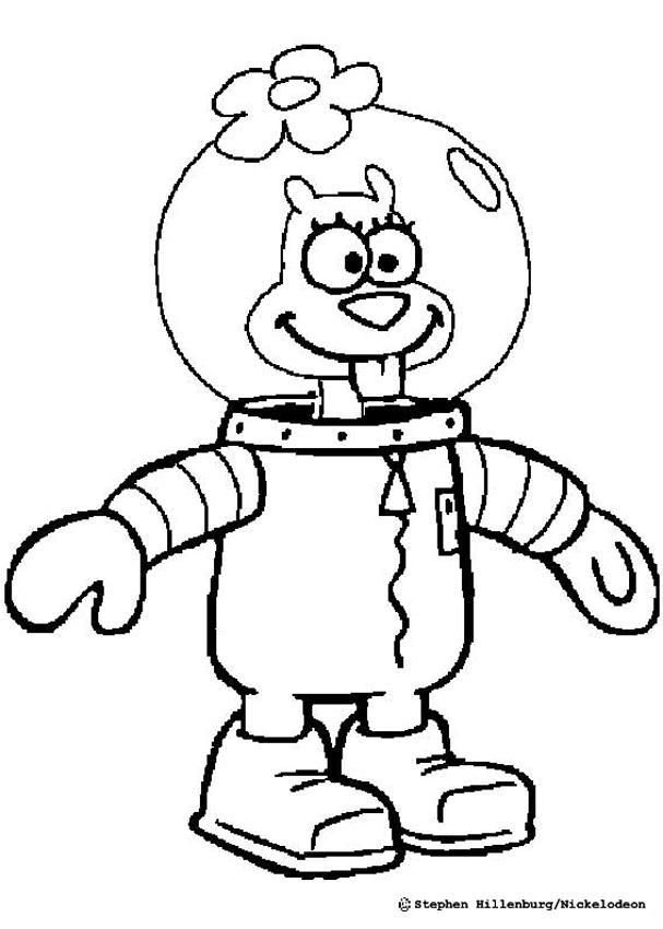 607x850 sandy cheeks kids crafts coloring pages for kids, spongebob