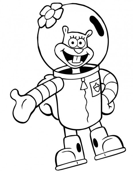 464x600 sandy cheeks coloring pages