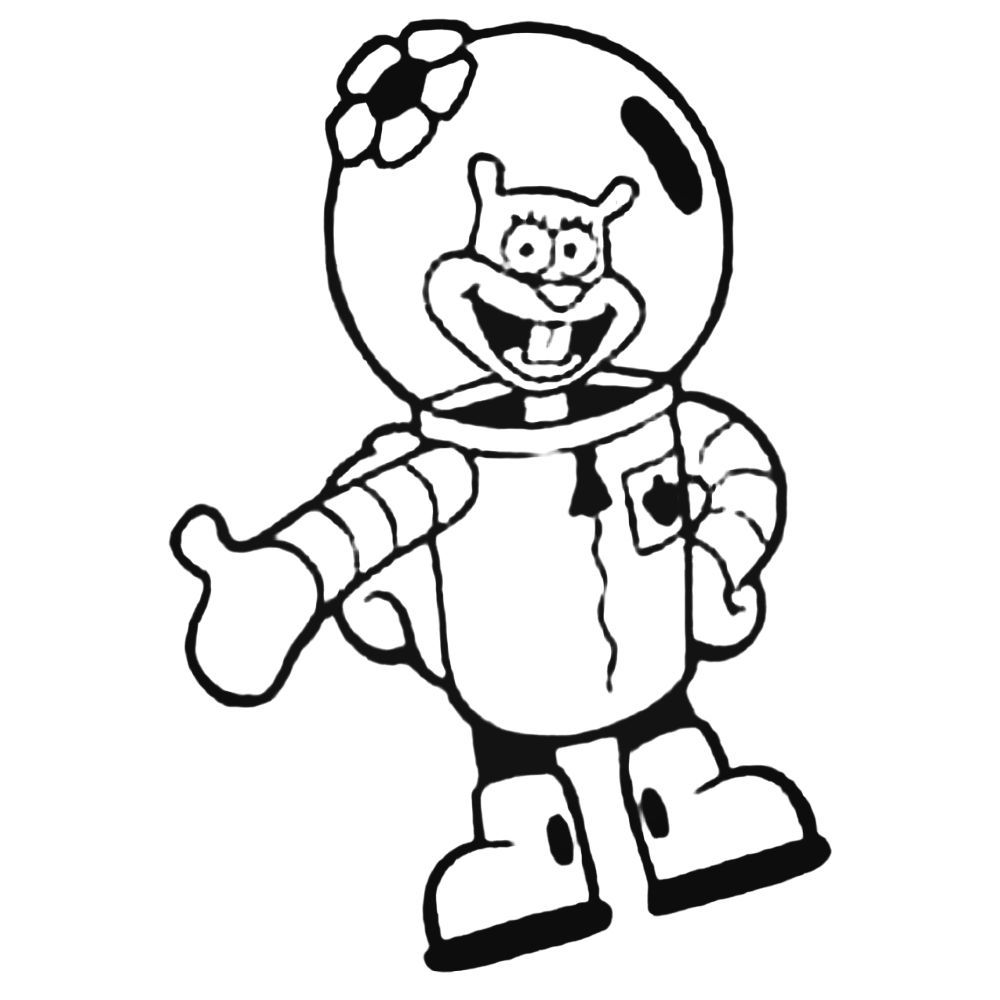 1000x1000 sandy cheeks decal sticker