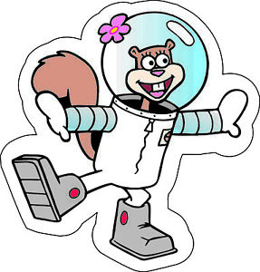 287x300 Spongebob Squarepants Sandy Cheeks Bumper Sticker Wall Decor Vinyl
