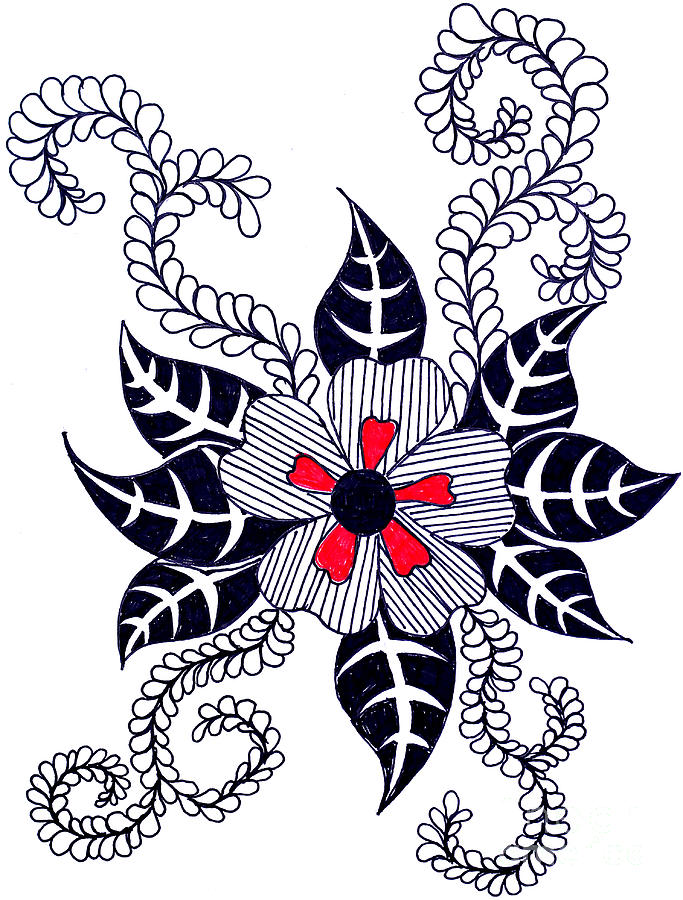 683x900 Fantasy Flower Drawing