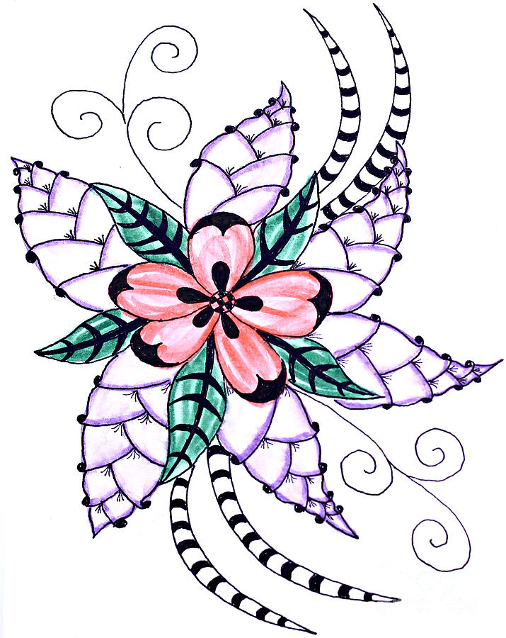 715x900 Fantasy Flower Drawing