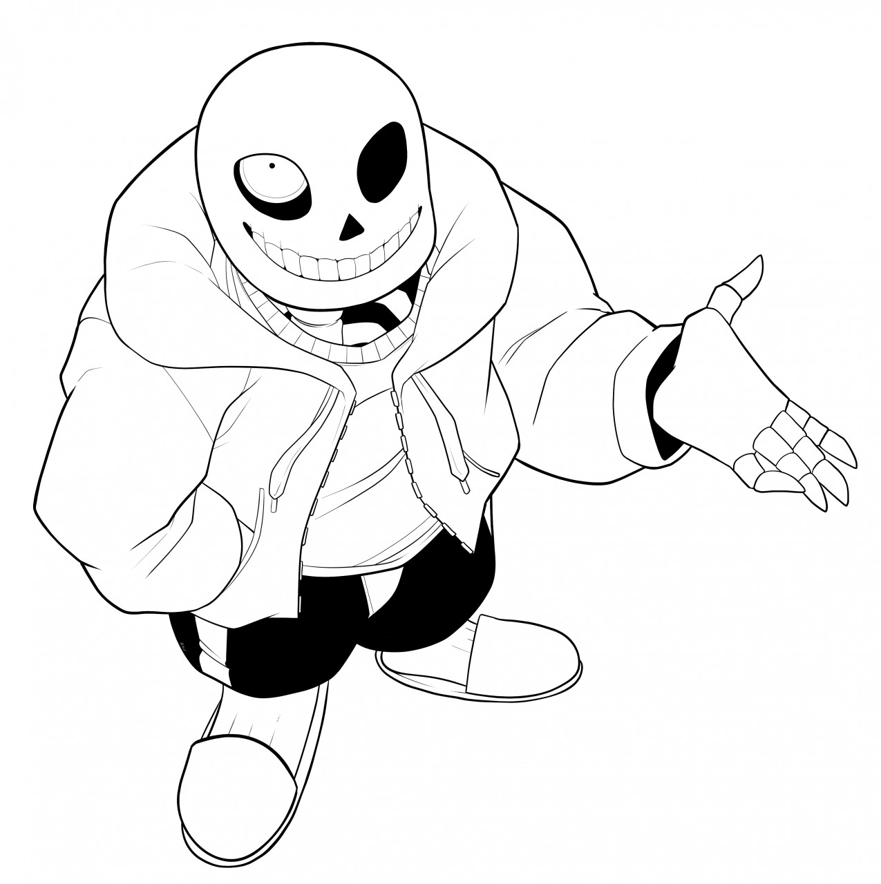 Sans The Skeleton Drawing 