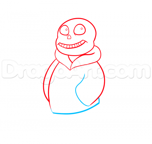520x493 Step How To Draw Sans The Skeleton From Undertale