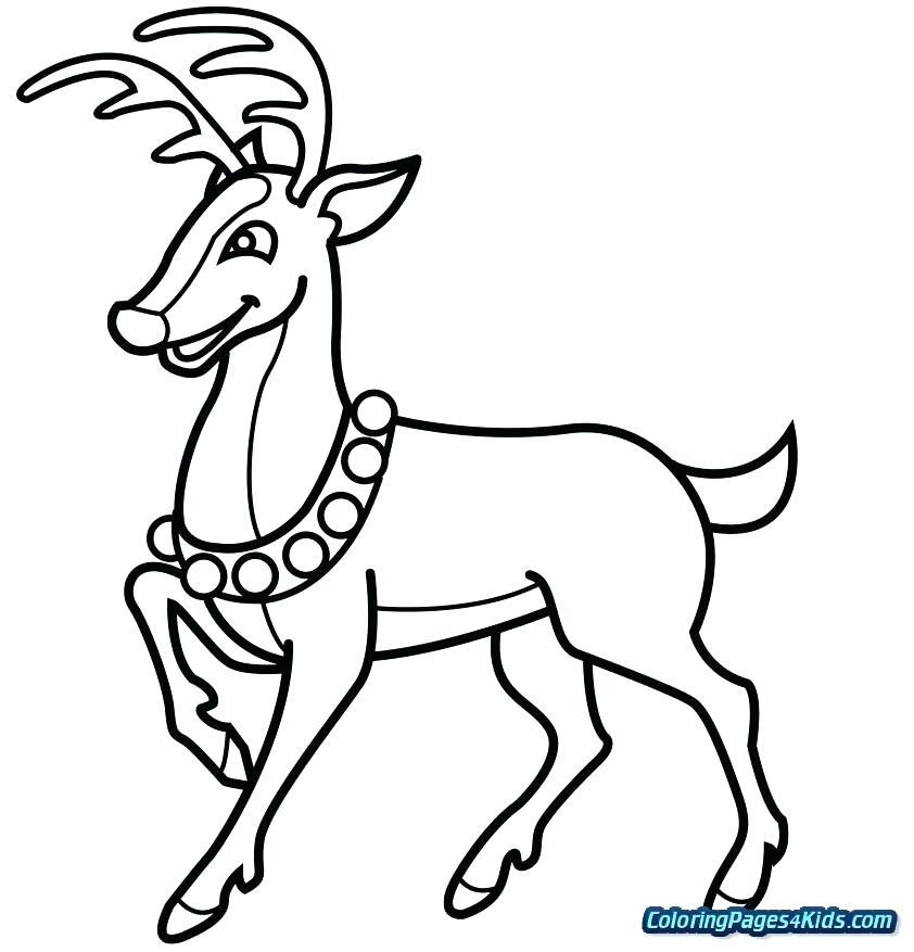 842x877 Santa Reindeer Coloring